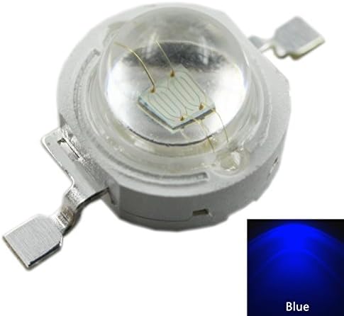 LUXINT 10pcs 3w High Power Led Beads Red Green Blue Yellow Orange White Purple Color (Blue)