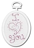 IMAGE OF I Love You Mini Counted Cross Stitch Kit