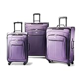 American Tourister Luggage AT Pop 3 Piece Spinner Set, Purple, One Size