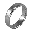 Tungsten 5.1mm Faceted Comfit Fit Band Ring Tungsten 5.1mm Faceted Comfit Fit Band Ring