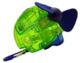 O2-COOL, Hand held  Carabiner Misting Fan; green (batteries not included)