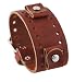Nemesis #BN-LB Brown Wide Leather Cuff Wrist Watch Band
