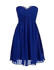 Chiffon Cocktail Short Empire   Waistline Beaded Open-Back Homecoming Dress/Bridesmaid Dress/Prom Dress/Party Dress 