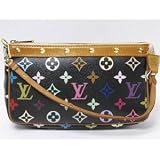 【現品限り】LOUIS VUITTON（ルイヴィトン） マルチカラー アクセサリーポーチ 黒 M92648 【中古B】 LOUIS VUITTON アクセサリー
