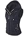 BOHENY Womens Quilted Fully Lined Lightweight Vest with Hoodie-XL-NAVY_HOODIE