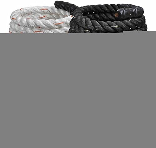 ComfyZone 1.5"/2" Poly Dacron Fitness Rope 30/40/50ft Battle Rope Workout Strength White