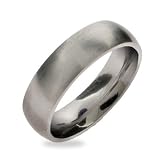 Eve's Addiction 5mm Brushed Stainless Steel Wedding Band