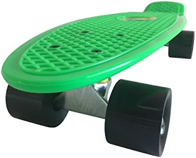 Retro Skateboard Cruiser EE Skateboard Complete Deck 22/27 Mini Plastic (Green/Black, 27")