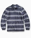 Greendog Boys Long Sleeve Stripe Pique Polo
