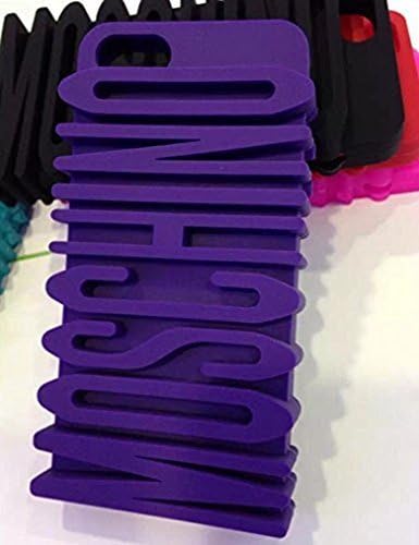 PAIAIP Fashion Soft Silicone MOSCHINO Letter Phone Case for Apple Iphone 6 / 6s Purple