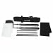 Square Perfect SP2750 Premium Professional Quality Photography Backdrop Stand with White & Black Muslins