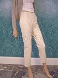 $720 New CELINE Stretchy Gold Embroidered Capri Pants 40 / 8