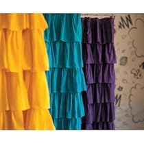 Ruffled Shower Curtain Color: Golden Yellow