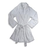 Charlotte - Womens Fleece Robe, White