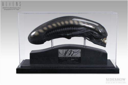 GIGERS ALIEN Miniature Bust autographed by H.R. Giger