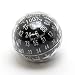 Opaque "Zocchihedron" Black with white 100-sided Die