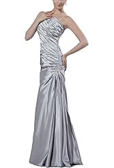 Beaded Mermaid Satin One Shoulder Prom Dress 