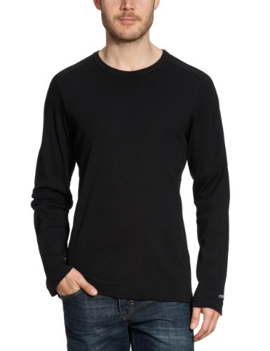 ESPRIT Full Needle C-Neck, L/ S N32629 Herren Shirts/ T-Shirts, Gr. 48 (M), Schwarz (001) Preisvergleich