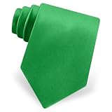 Solid Kelly Green Mens Tie - 100% Silk Necktie