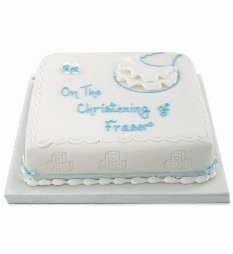Blue Christening Cake