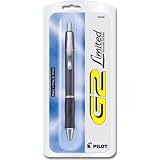 Pilot G2 Limited Fine Point Black Gel Ink Pen, Retractable Gel Roller, Charcoal Metallic Barrel, 31154 ~ Pilot
