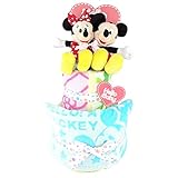 おむつケーキ ディズニー ディズニー ミッキー ミニー 2段 出産祝い ベビーギフト タオル disney35