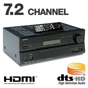 Onkyo TX-SR607 7.2-Channel A/V Surround Home Theater Receiver (Black)