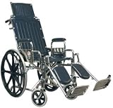 Everest & Jennings Traveler Recliner Wheelchair 16x17 Detachable Desk Arms, Elevating Legrest