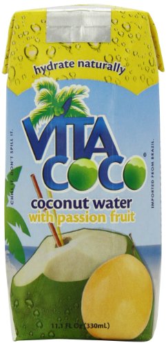 Vita Coco Coconut Water with Passion Fruit, 11.1-Ounce Tetra Paks (Pack of 12)