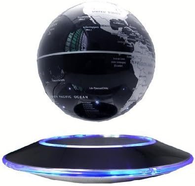 ACES 6 inch autorotation Levitation Magnetic Rotating Globe Floating Levitating Earth LED lighting effects anion generator black New