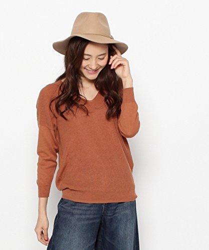 OPAQUE.CLIP(オペークドットクリップ)ゆる畦Vネックニット