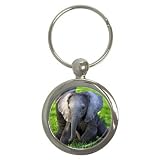 Elephant Calf Key Chain (Round)