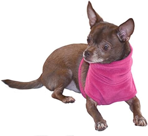 The Doggy Dickey Fleece Neck and Chest Warmer for Small Dogs, XX-Small, Pink