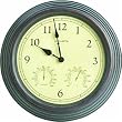 Chaney Instrument 01063 Indoor Outdoor Copper Clock thermometer Hygrometer