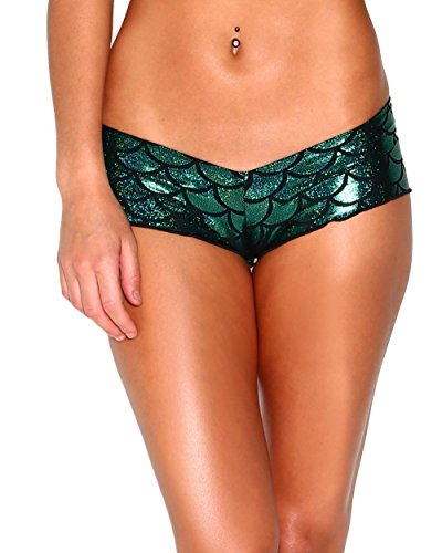 iHeartRaves Mermaid Scrunch Back Micro Rave Booty Shorts