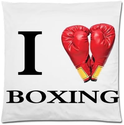 Home product I Love Boxing Square Zippered Pillowcase 16" x 16" (Two sides)