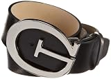 Guess Womens 1 3/8 inch Polished Nickle G Buckle Belt