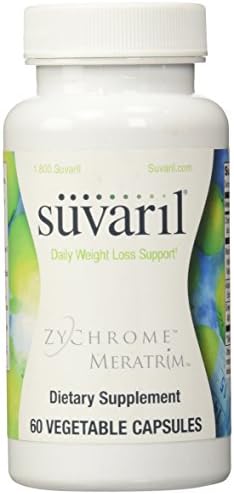 Suvaril Natural Diet Pill Supplement - Chromium Zychrome, Meratrim, Advantra Z Bitter Orange, &amp; Green Tea EGCG - Ultra Weight Management &amp; Appetite Suppressant - 60 Vegetable Capsules (1 Month)