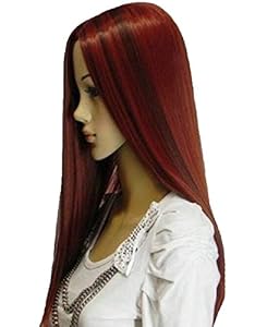 Cool2day Long Straight Mix Red Hair Cosplay Full Wig+Free Wig Cap(Model:JF011649)