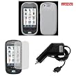Samsung Highlight T749 Combo Trans. Clear Silicon Skin Case + LCD Screen Protector + Rapid Car Charger for Samsung Highlight T749 + Free LiveMyLife Wristband