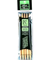 Bamboo Double Point Needles 7'' Set Of 5-Size 13