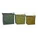 Set of 3 Multi-Colored Spring Decorative Woven Storage Baskets