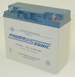 Powersonic PS-12180NB - 12 Volt/18 Amp Hour Sealed Lead Acid Battery with Nut-Bolt Connector