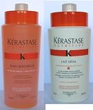 Kerastase Bain Oleo Relax Shampoo 1000ml Lait Vital 750ml SET