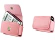 PREMIUM PINK HORIZONAL LEATHER CASE POUCH (With 2 Optional Interchangeable Belt Clips) for SAMSUNG i607 BLACKJACK / MOTOROLA Q / BLACKBERRY 8800, 8830 / HTC DASH, S620 - Retail Packaging