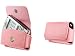 PREMIUM PINK HORIZONAL LEATHER CASE POUCH (With 2 Optional Interchangeable Belt Clips) for SAMSUNG i607 BLACKJACK / MOTOROLA Q / BLACKBERRY 8800, 8830 / HTC DASH, S620 - Retail Packaging