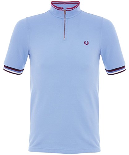 Fred Perry Bradley Wiggins Twin Tipped Cycling Shirt L Sky
