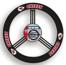 Kansas City Chiefs Leather Steering Wheel Cover