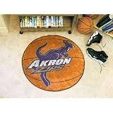Akron Zips BASKETBALL-SHAPED AREA WELCOME BATH MAT RUG by 1stDownShop