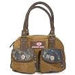Ladies Pink Mossy Oak Canvas Handbag Front Pockets